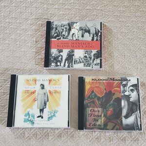 10,000 Maniacs 3 CD Lot Blind Mans Zoo Hope Chest Fredonia Our Time in Eden MINT